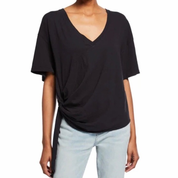 Current/Elliott Tops - New!▪️Current/Elliott Black The Wrap Tee